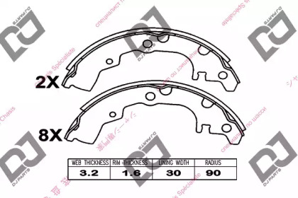 Комлект тормозных накладок DJ PARTS BS1074